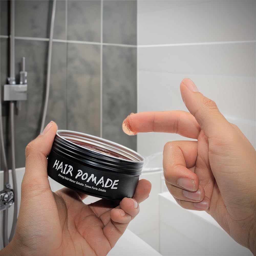 Linahealth Pomade Wax Pack 2, Cera Pomada Base Agua Aroma Café Acabado Semi Mate para peinar y fijar el Cabello Base Agua 120g / 5 Oz esta cera es util para modelar tu pelo, Fijacion media