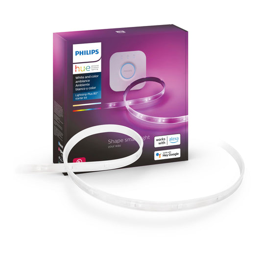 Kit de Inicio Philips Hue Tira de Luz WCA Interior 2 Metros con Hue Bridge