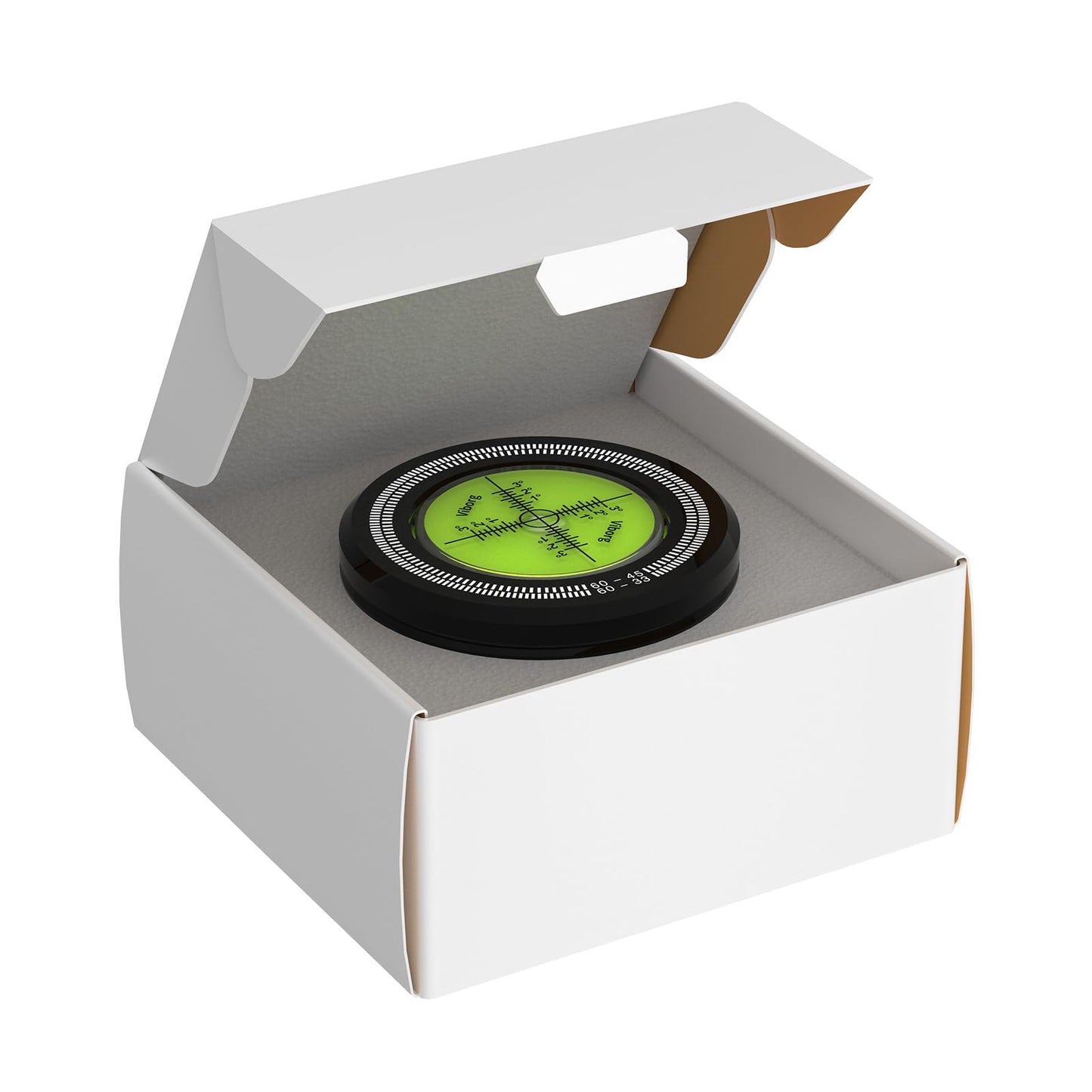 Estabilizador de Peso Viborg Negro con Nivel y Escala Estroboscópica para Fonógrafo