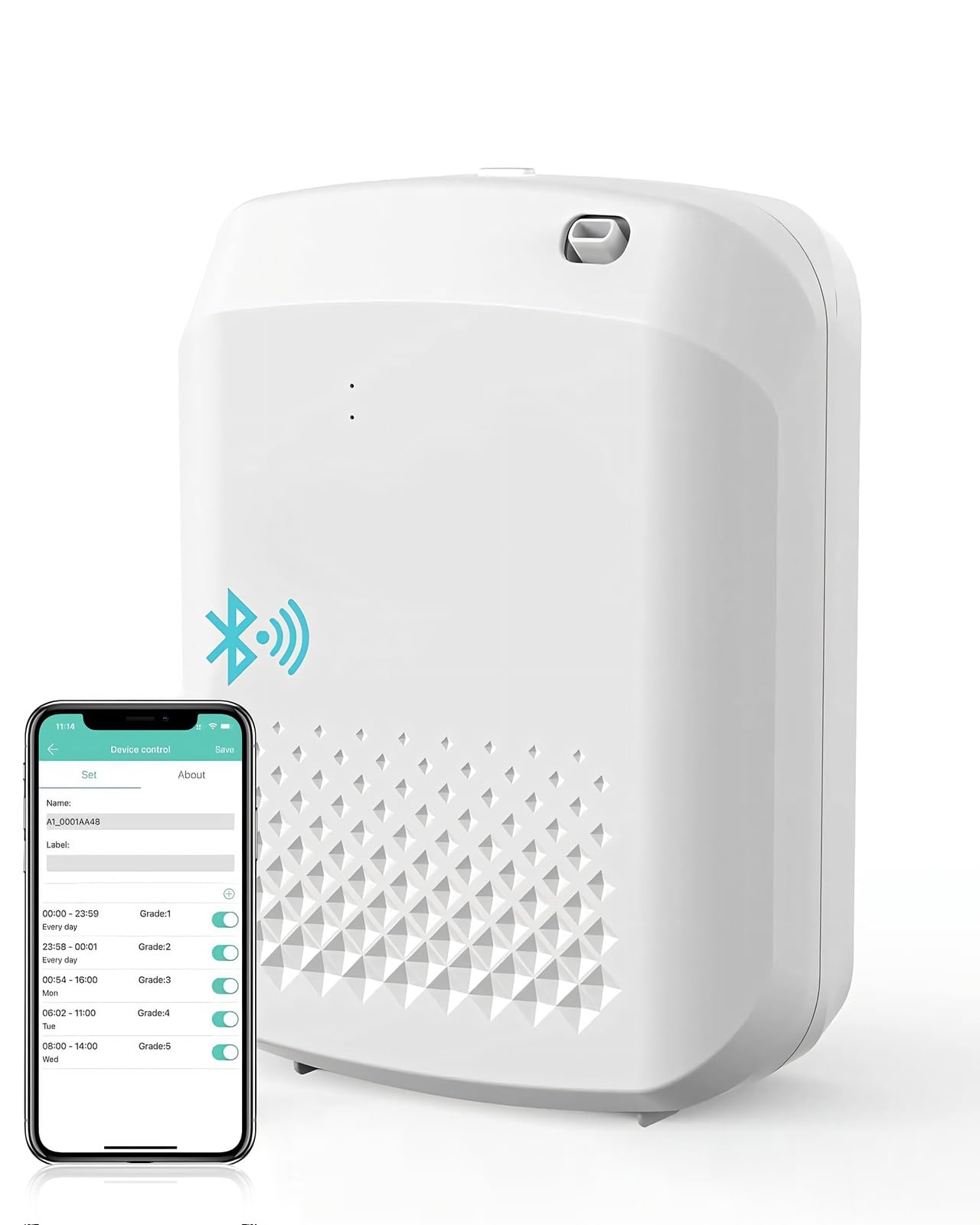 Máquina de Fragancia Bluetooth Inteligente de 400 Ml, Difusor de Aceite Esencial de Atomización Inteligente, Difusor de Aceite Esencial de Eléctrico para Hotel