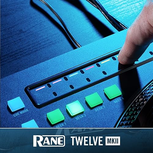 Tocadiscos DJ Rane Twelve MKII Negro con Plato Motorizado y Control USB MIDI para Traktor, Virtual DJ y Serato DJ