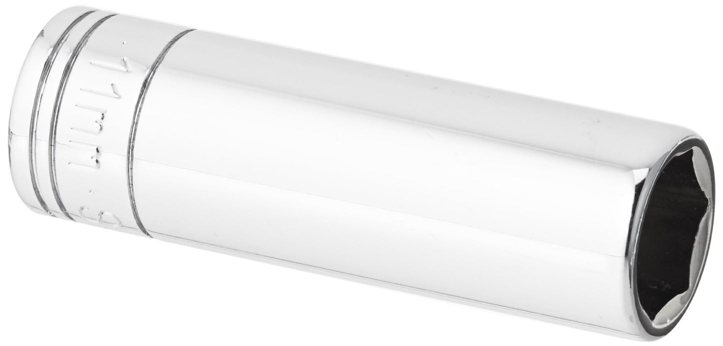 SK Tools USA 41707 Unidad de 1/4", 11 mm, 6 puntos, enchufe chapado en cromo profundo |
