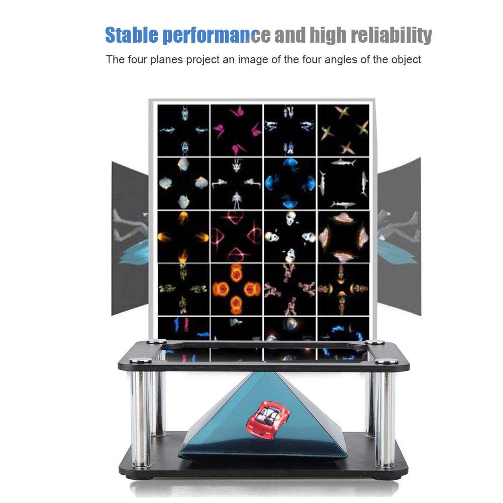 Proyector de Holograma 3D para Smartphone, Soportes de proyector 3D, pirámide de 360 Grados, para Cualquier Smartphone móvil de 3.5 a 6 Pulgadas, Holograma (Cilindro)