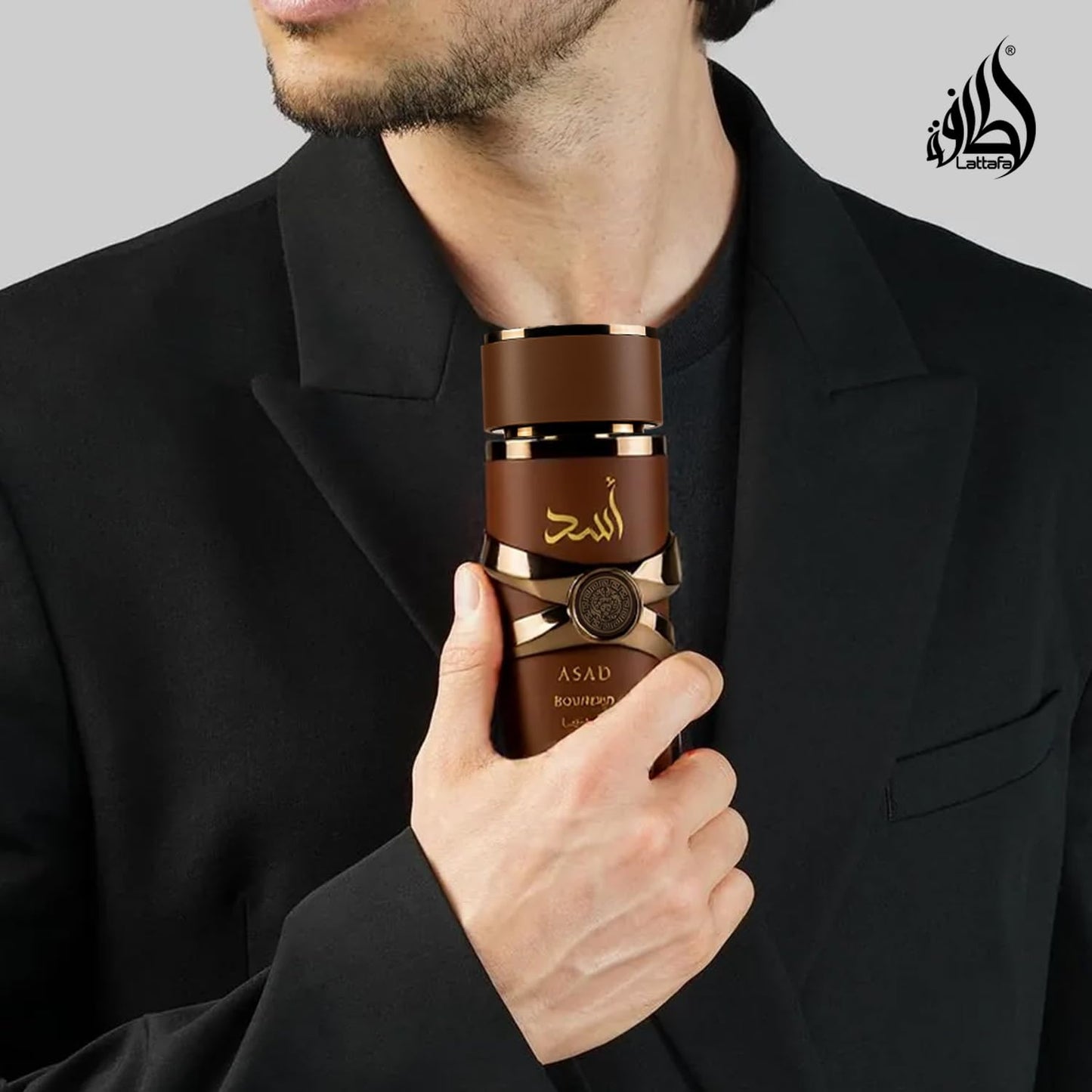 Lattafa Asad Bourbon Eau de Parfum Spray for Unisex, 3.4 Ounce