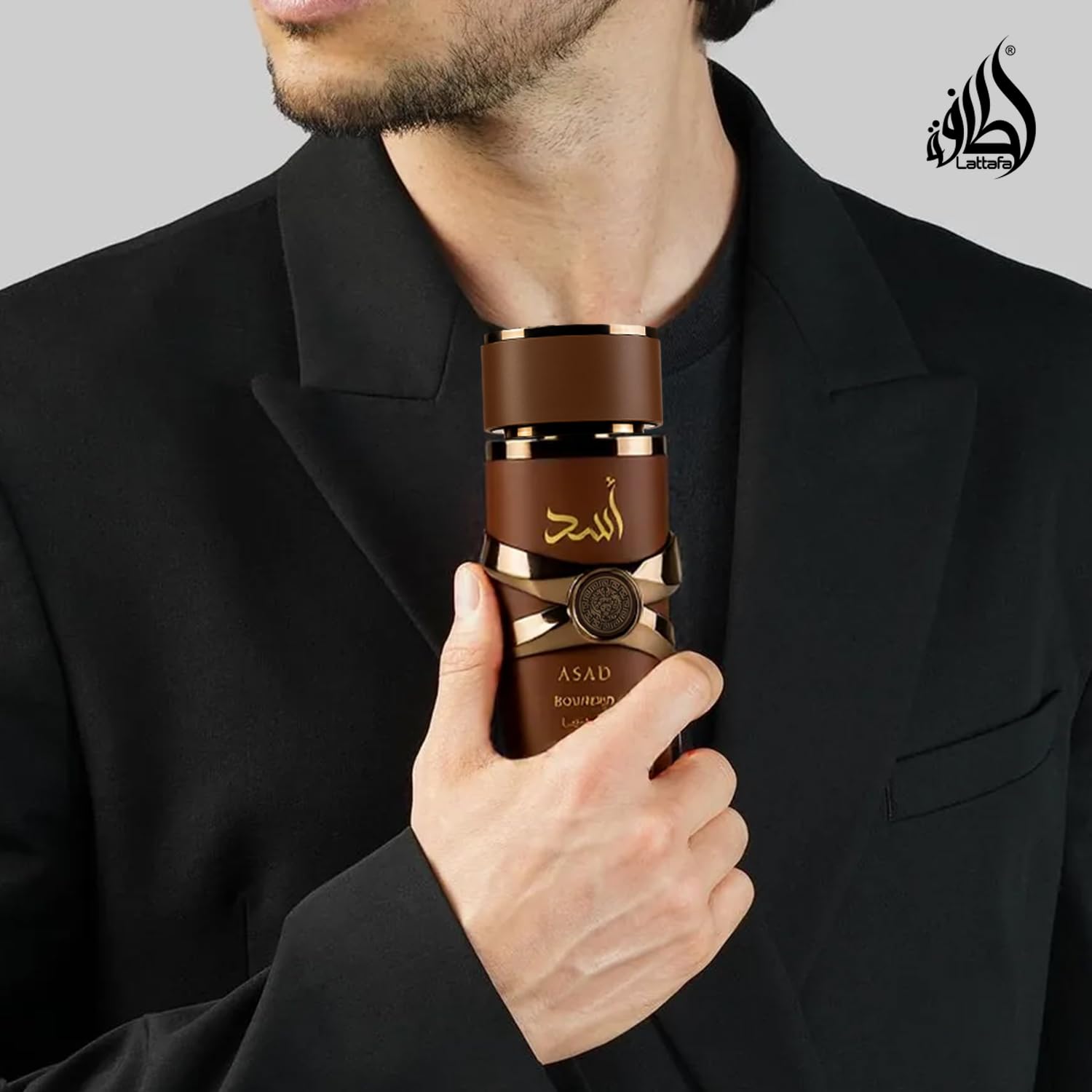 Lattafa Asad Bourbon Eau de Parfum Spray for Unisex, 3.4 Ounce