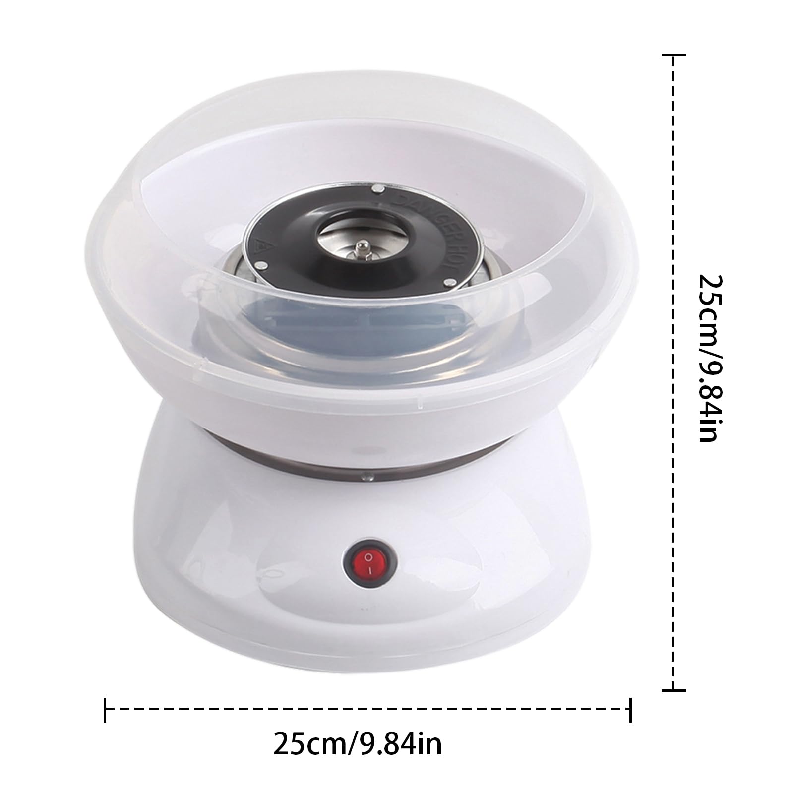 HIXIP Máquina de algodón de azúcar para niños - Máquina eléctrica para Hacer algodón de azúcar - Fácil de Usar y Limpiar con Placa Prueba de Salpicaduras de Calidad alimentaria, máquina Retro