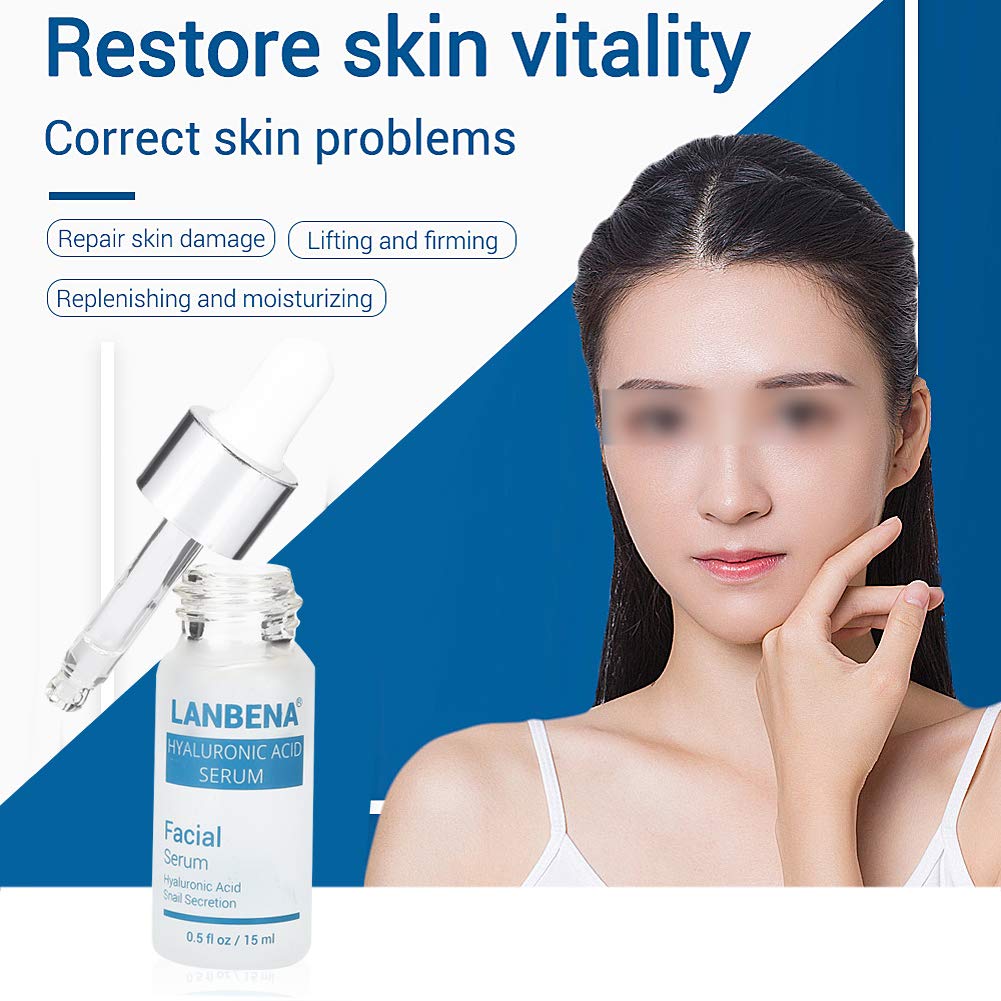 Hialurónico Seis péptidos 24 K suero de oro Antienvejecimiento + Ácido hialurónico y secreciones de caracol Hidratante filtrada + Vitamina C Esencia blanqueadora para el cuidado de la piel