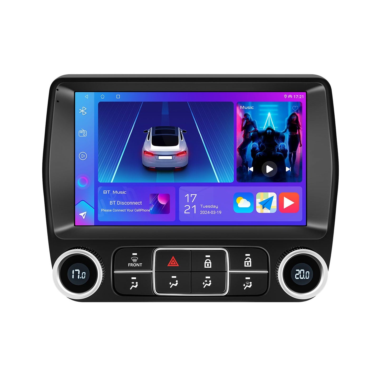 Estéreo de coche Android para Camaro 2008-2015, visualización táctil HD de 9,1 pulgadas, WiFi, navegación GPS, cámara de respaldo (4+64G)