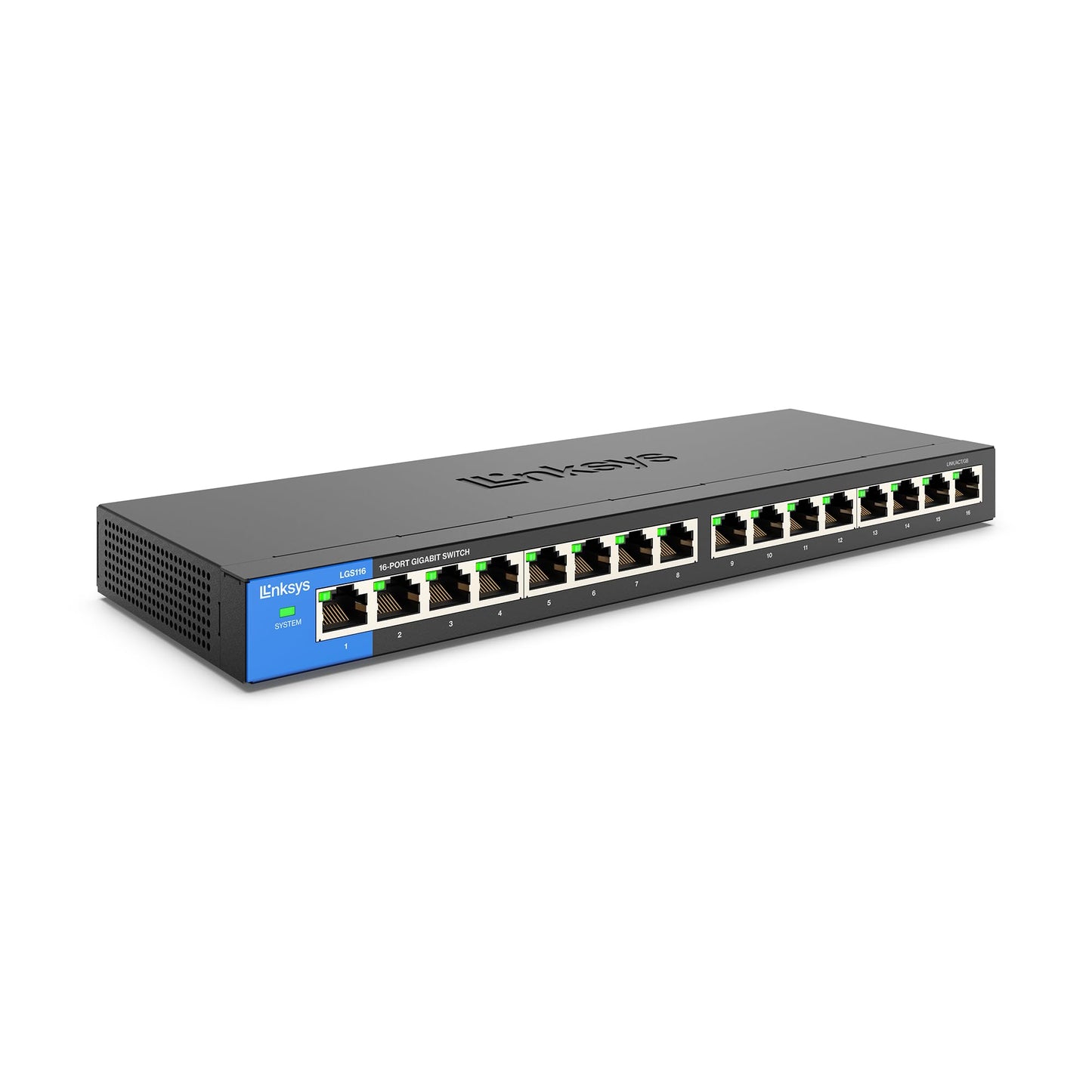 Linksys LGS116 Switch Gigabit Ethernet (10/100/1000) Negro - Switch de Red (Gigabit Ethernet (10/100/1000))