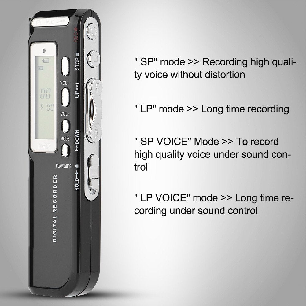 Grabador de Voz Digital Tosuny 8 GB Multi-Idioma Portátil Mini