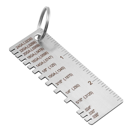 Calibrador De Lamina Medidor De Espesor De Alambre De Acero Inoxidable/Hoja De Metal Medidor De Soldadura Herramienta De Inspección De Tamaño Chapado Medidor De Calibre De Lamina