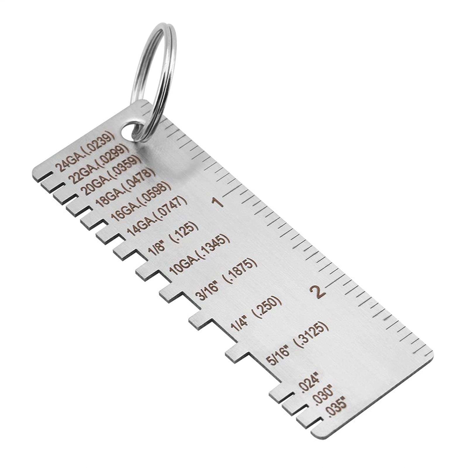 Calibrador De Lamina Medidor De Espesor De Alambre De Acero Inoxidable/Hoja De Metal Medidor De Soldadura Herramienta De Inspección De Tamaño Chapado Medidor De Calibre De Lamina