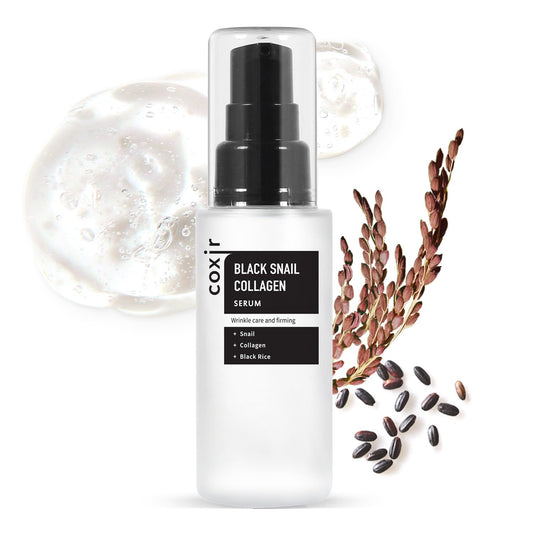 COXIR [Coxir] Sérum de colágeno de caracol negro (50 ml) – | Frijoles negros, colágeno, caracol Mucin| firme, levanta y nutre la piel