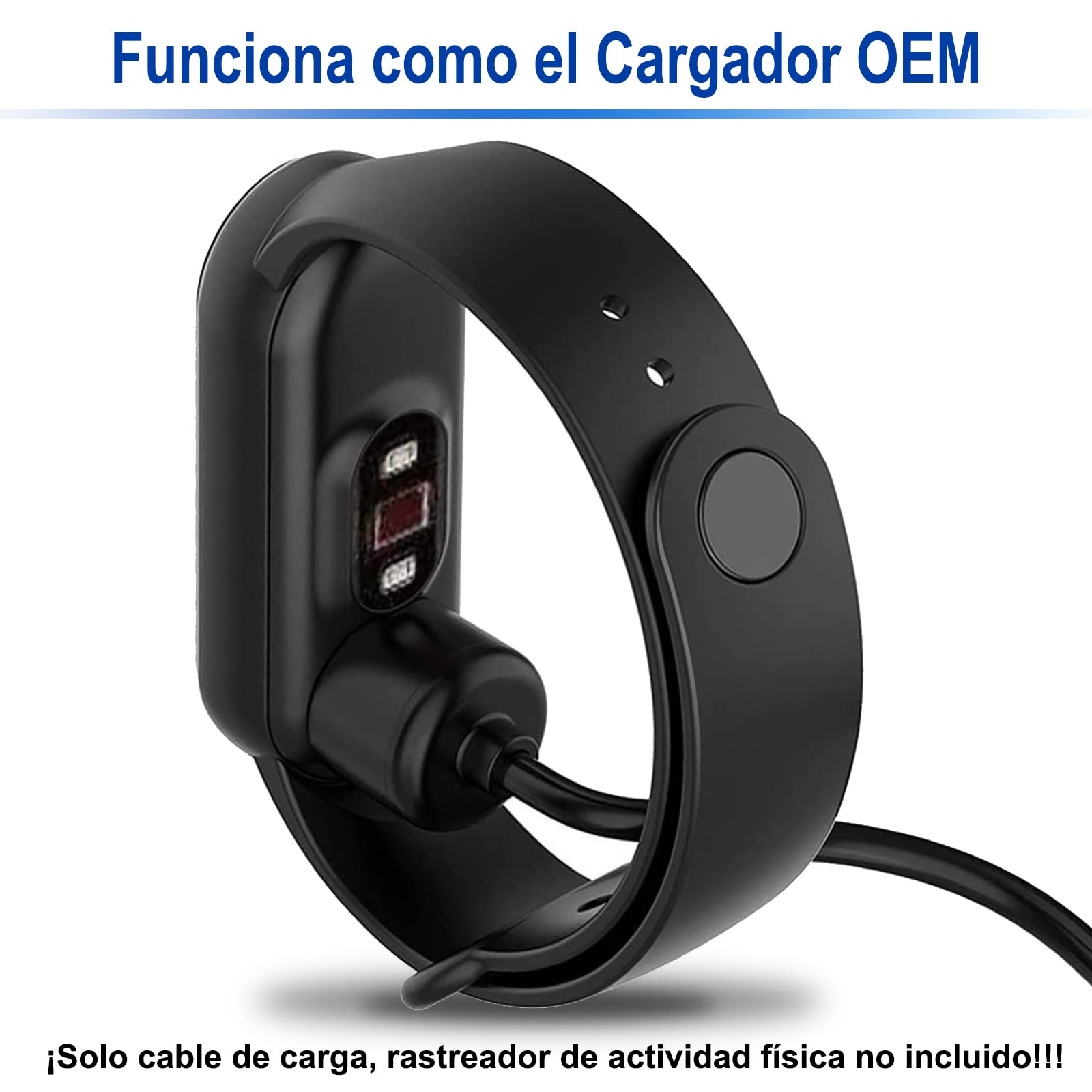 YOU ER MEI 2 Piezas Cable de Carga Compatible para Xiaomi Mi Band 7/Band 6/Band 5, Cargador USB Magnético de 40 cm, Adaptador de Carga Mi Smart Band, Mi Band 7/Band 6/Band 5 (Negro)