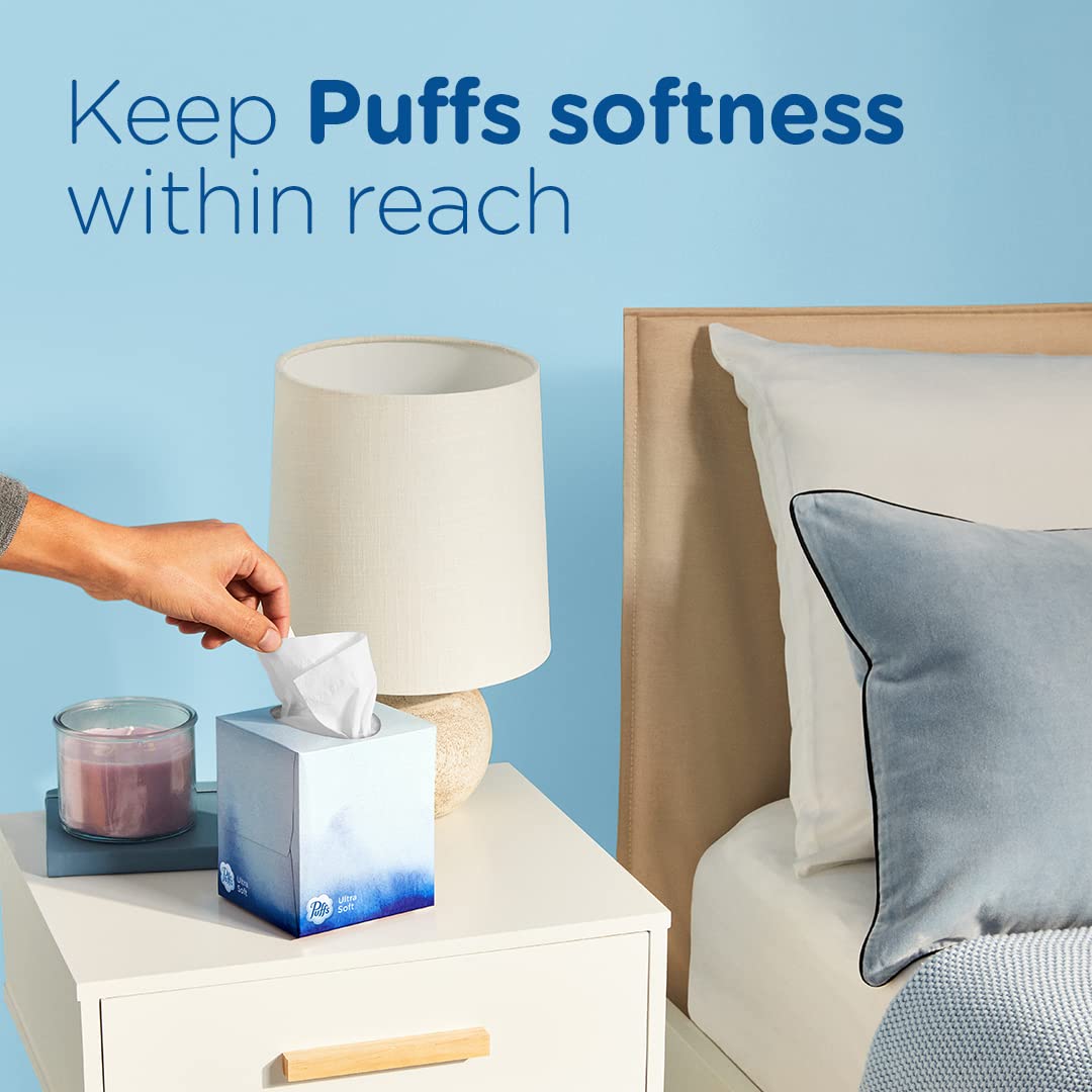 PUFFS Ultra suave tela facial no loción, blanco, 48 unidades
