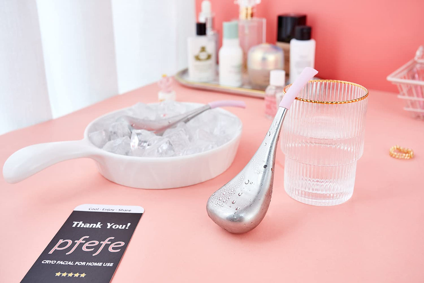 Cryo Sticks - Herramientas de belleza para el cuidado de la piel facial, bolas de hielo de acero inoxidable y rodillo facial para hinchazón, arrugas y círculos oscuros