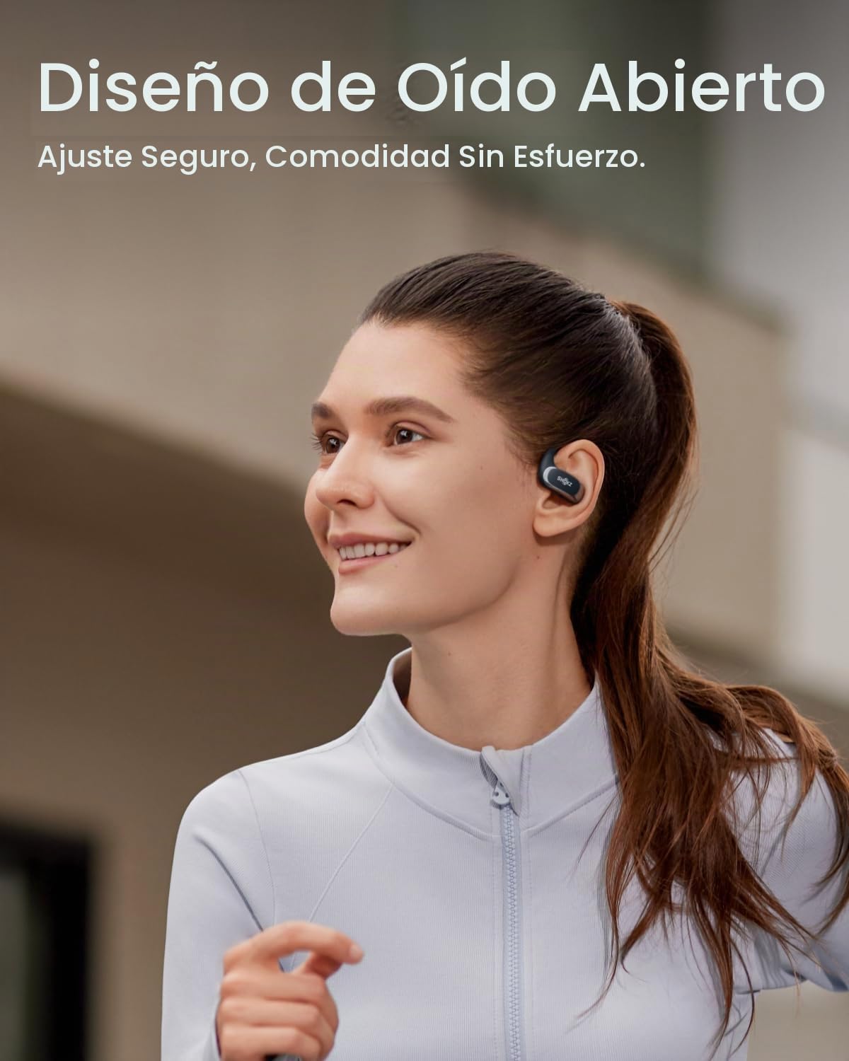 Audífonos SHOKZ OpenFit Air Negro Resistentes al Agua con Ganchos Seguros para Uso Diario