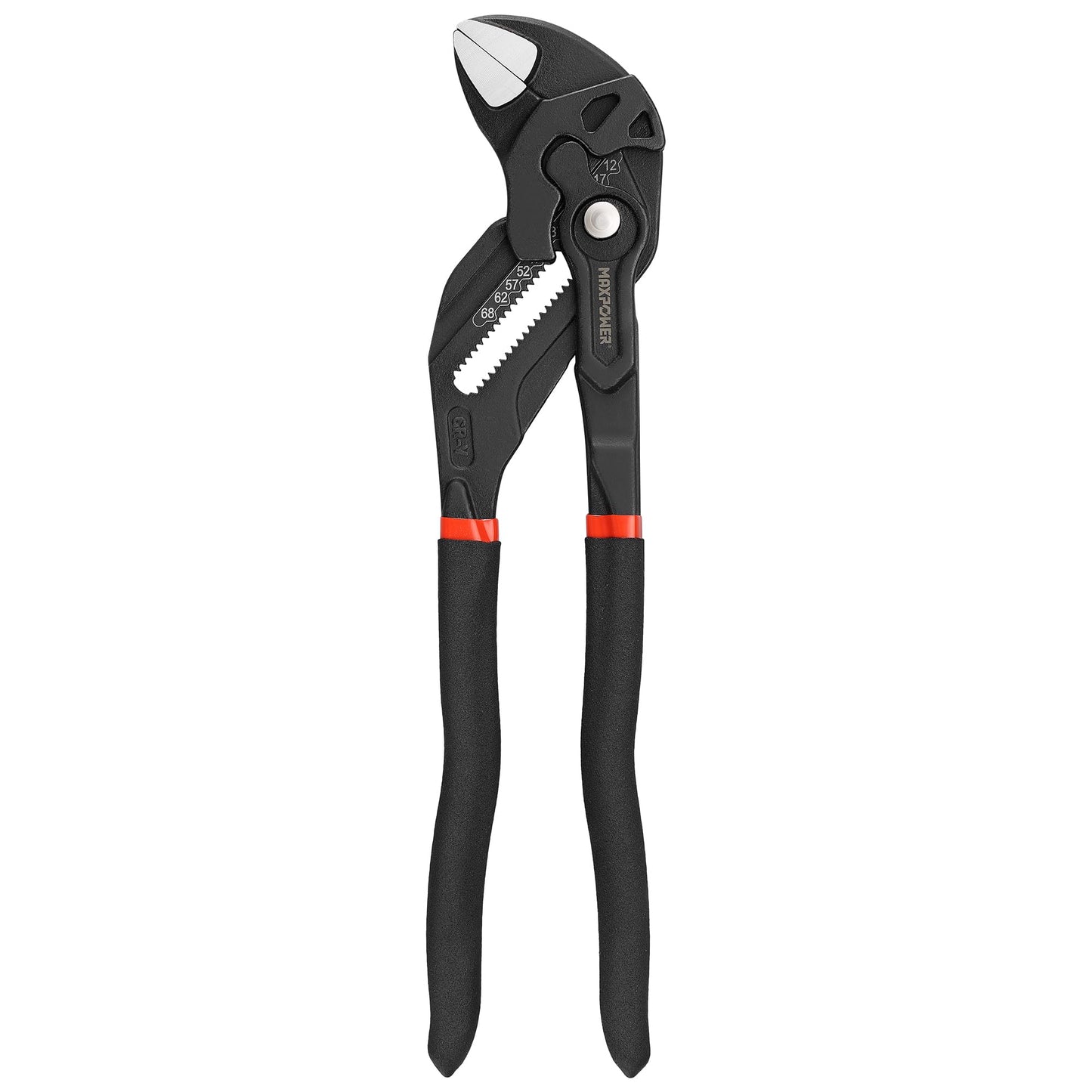 MAXPOWER - Llave de alicates de 12 pulgadas, apertura máxima de mandíbula de 2.7 pulgadas