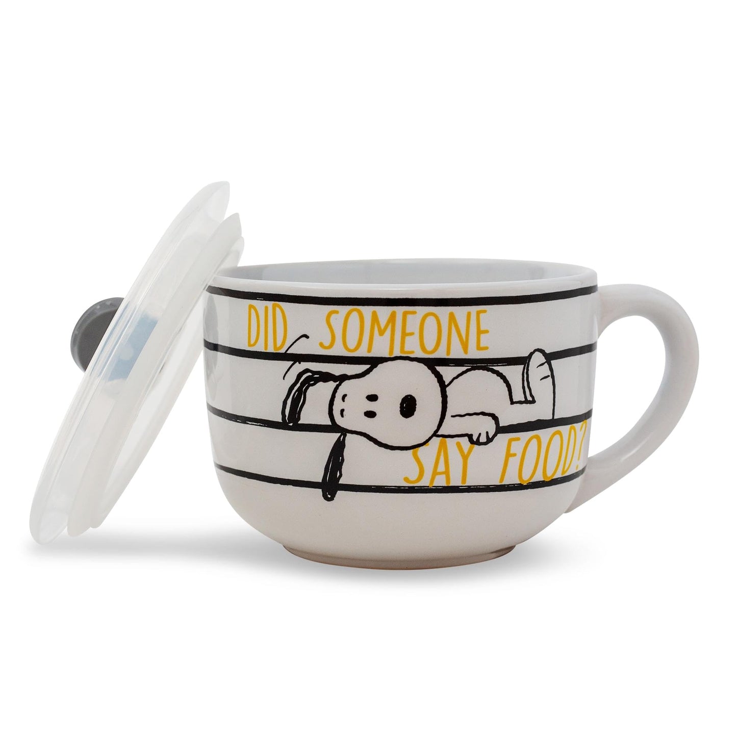 Silver Buffalo Peanuts Squad - Taza de cerámica, 24 onzas, color blanco