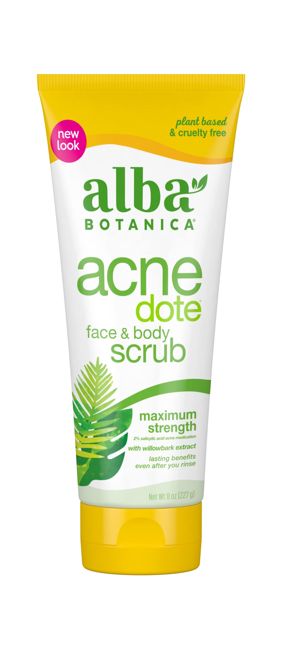 Scrub Facial y Corporal Alba Botanica Acnedote Máxima Potencia para Limpieza Profunda y Tratamiento del Acné