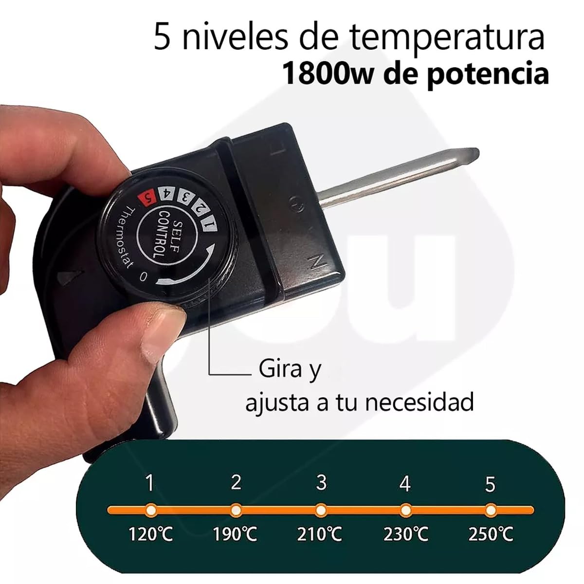 Sartén Eléctrico Antiadherente Comal Parrilla Barbacoa Termostato negro