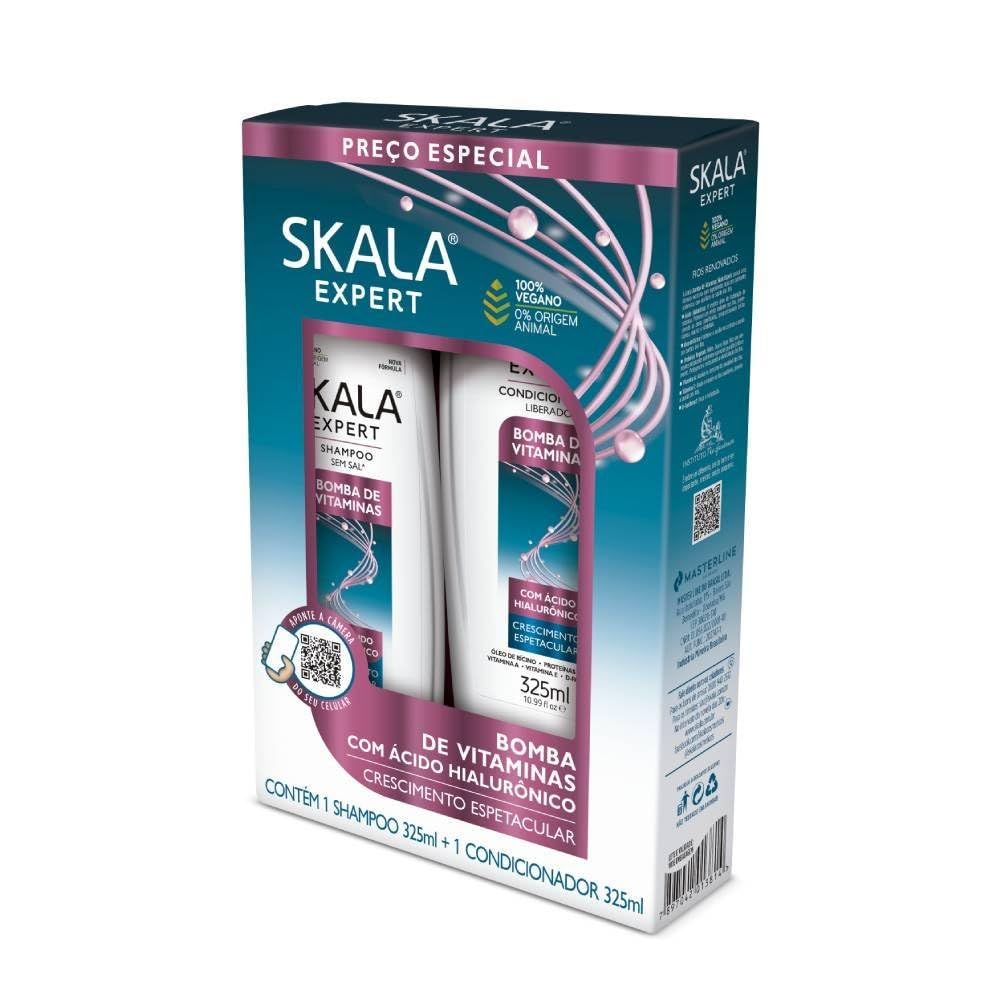 Epilatore Laser,Kit Champú + Condicionador Bomba de Vitaminas, 650 Ml, 2 Unidades, Skala,Kit Shampoo + Condicionador Bomba de Vitaminas, 650 Ml, 2 Unidades
