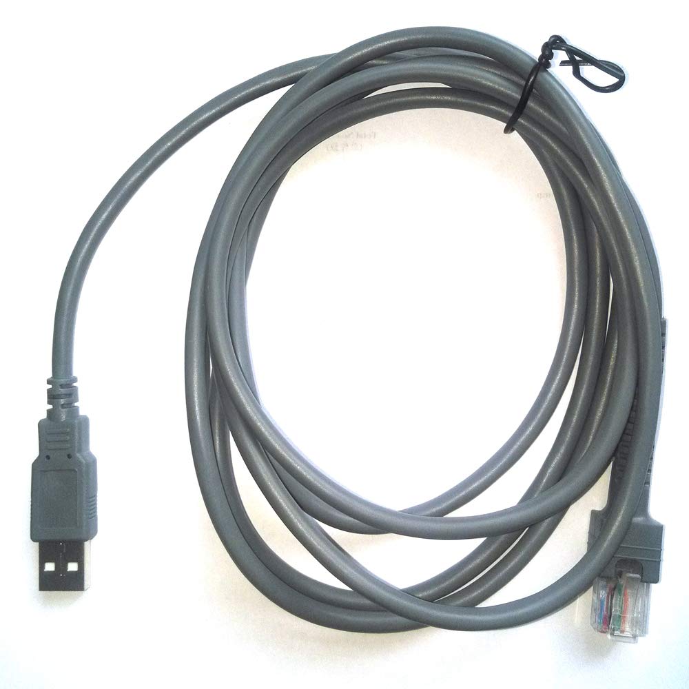 Cable USB a RJ48 PZV Dura-Gray 7 Pies para Escáner de Código de Barras de Mano