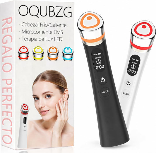 Masajeador Facial Eléctrico con Microcorriente y Radiofrecuencia Black para Mejorar Absorción y Elasticidad