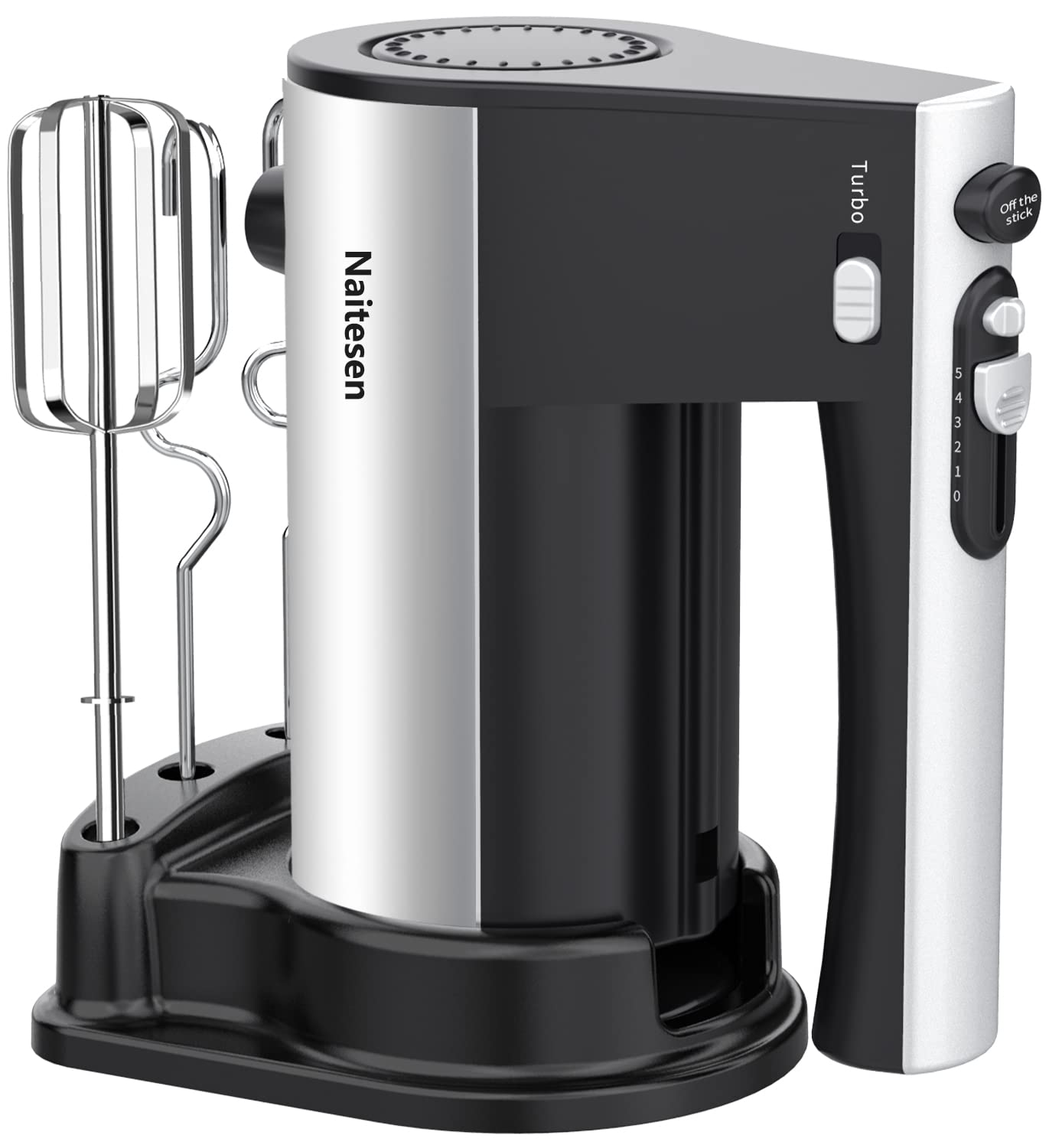 Mezclador de Mano Eléctrico 600 W 10 Velocidades Potente con Turbo para Cocina
