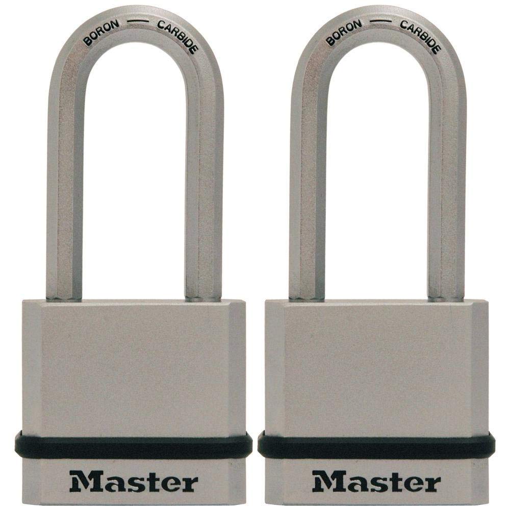 Candado de Acero Macizo Master Lock 5 cm Grillete Encogido Paquete de 2 Keyed Alike