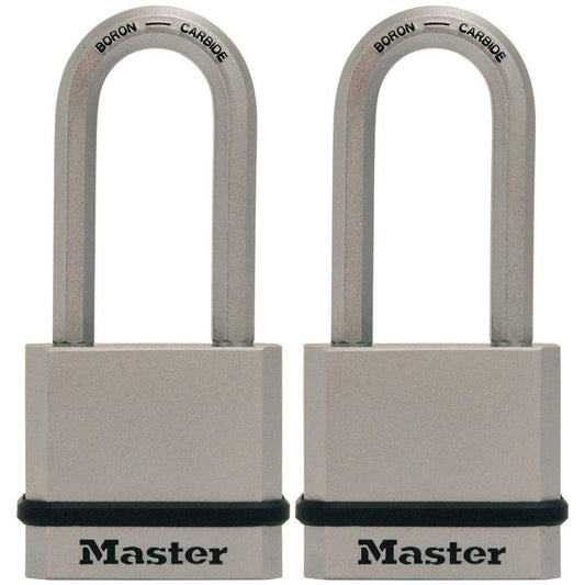 Candado de Acero Macizo Master Lock 5 cm Grillete Encogido Paquete de 2 Keyed Alike
