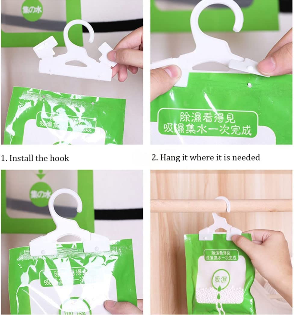 YITIKA Bolsa desecante higroscópica(5 unidades), cajas de deshumidificación eficientes y sin fragancia para baños, armarios, cocinas, lavanderías, sótanos, espacios de almacenamiento (verde)