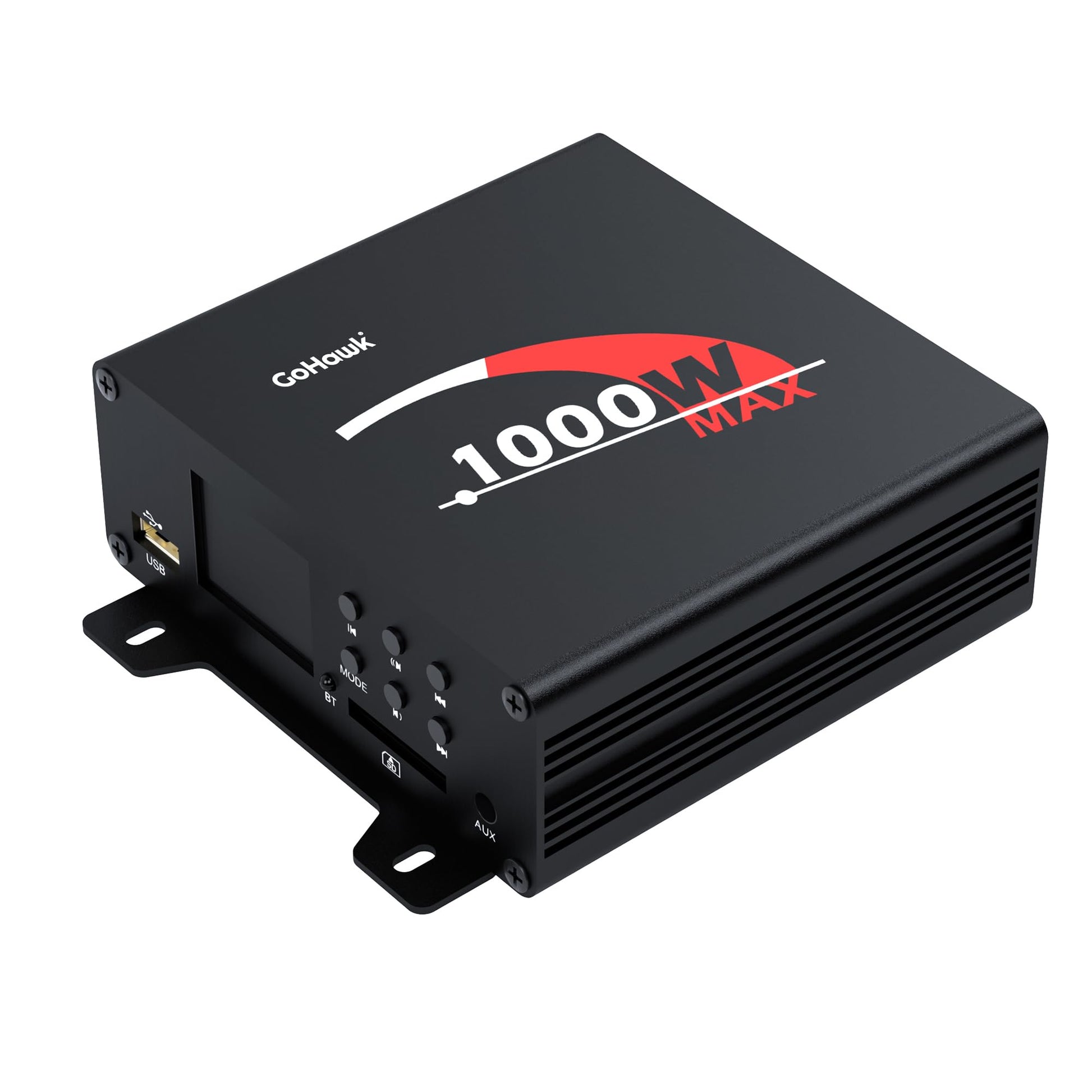GoHawk Amplificador estéreo Bluetooth de 4 canales con radio AUX USB SD para TJ4-Q TN4-Q TS5-Q Harley Touring motocicleta ATV UTV RZR Polaris Can-Am Wildcat