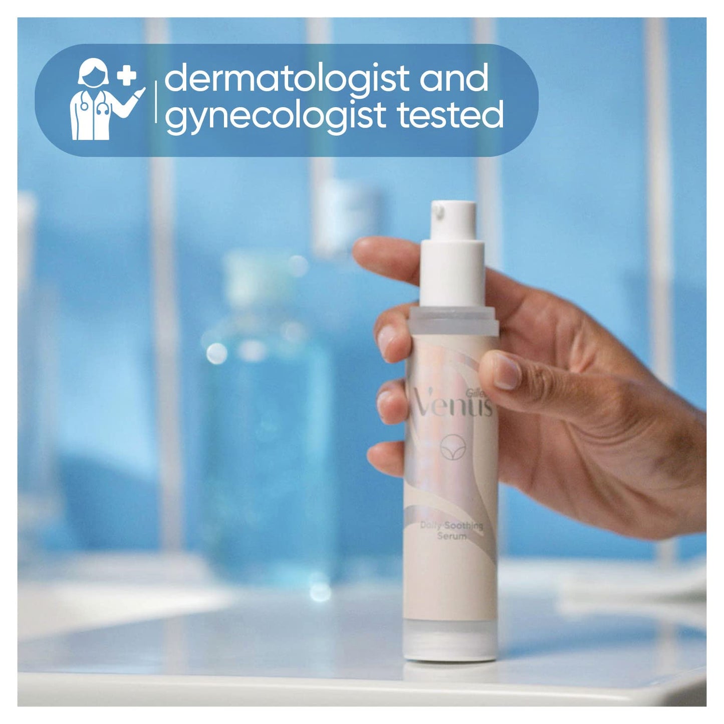 Venus Gillette Venus Intimate Grooming Daily Soothing Serum Reduce Ingrown Hair for Pubic Hair and Skin, Bikini Post Shave Serum