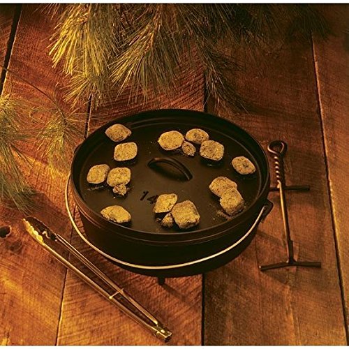 Lodge - Horno holandés de hierro fundido presazonado de 10 cuartos con tapa, doble asa, uso en el horno, en la estufa, en la parrilla o sobre la fogata, color negro