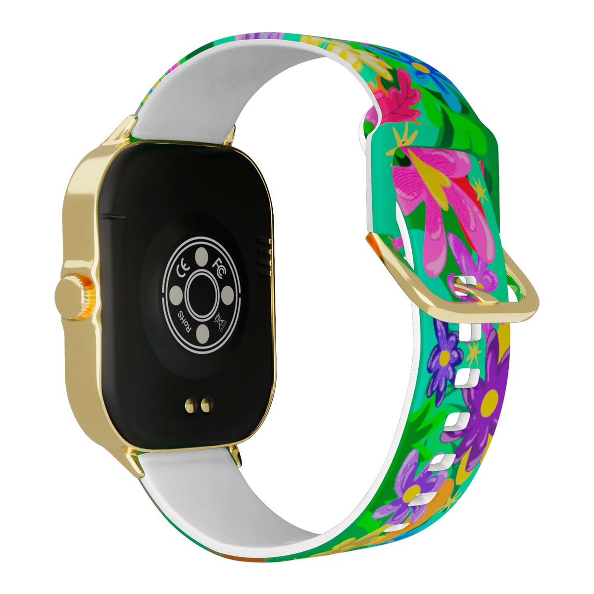 Smartwatch NU Nordic Letizilla Dorado Flores con Correa Extra para Mujer
