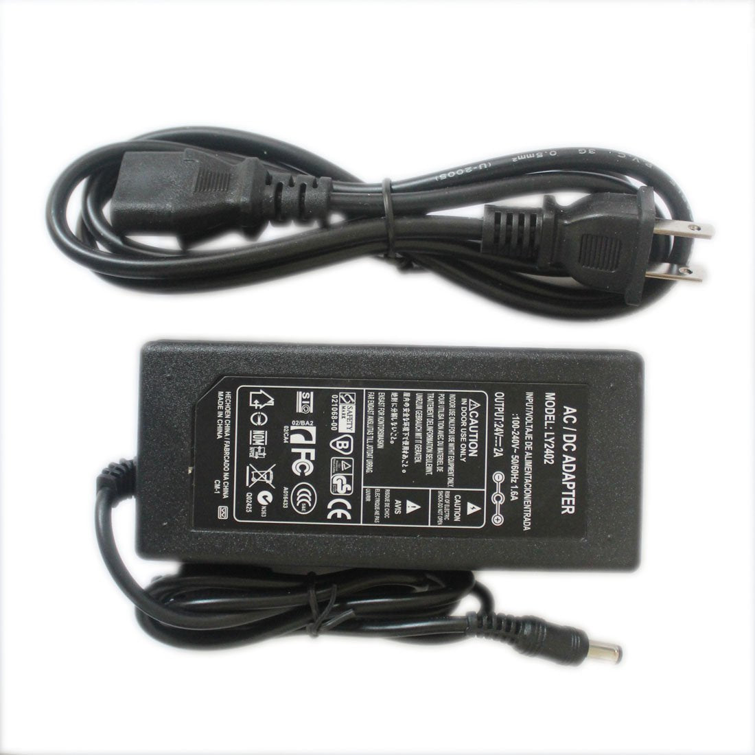JOYLIT Alimentador 24V 2A 48W Transformador Voltaje de Entrada AC 100-240V a DC 24V, Fuente Alimentacion Adaptador para Tira de LED