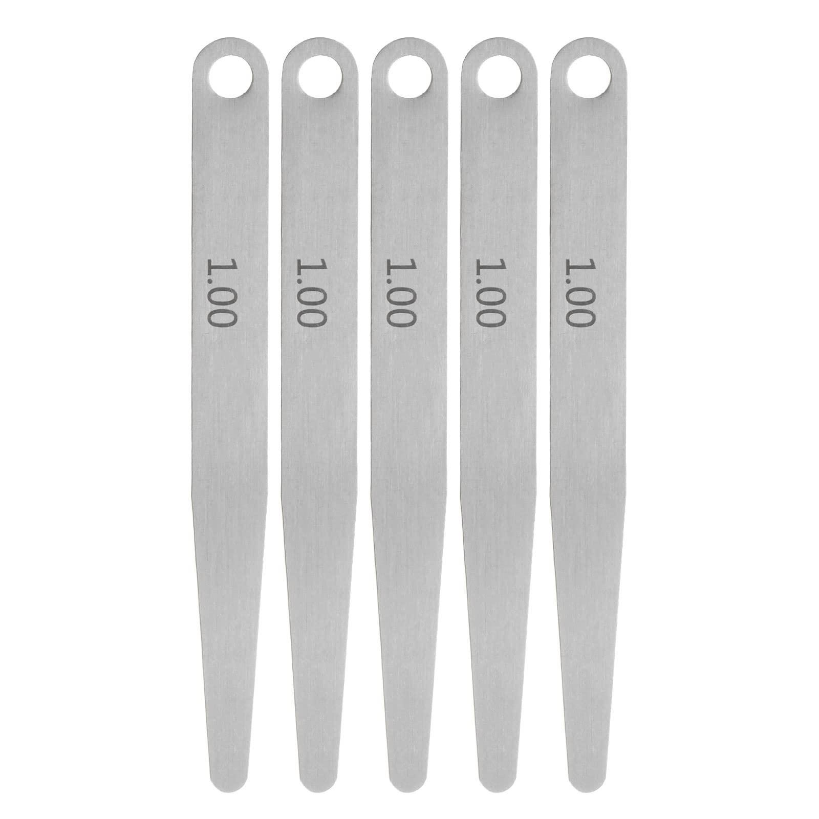 HARFINGTON 5uds Galga Grosores 1,0mm Grosor Calibre 65MN Acero Métrica Brecha Herramienta Medición, Hoja Única