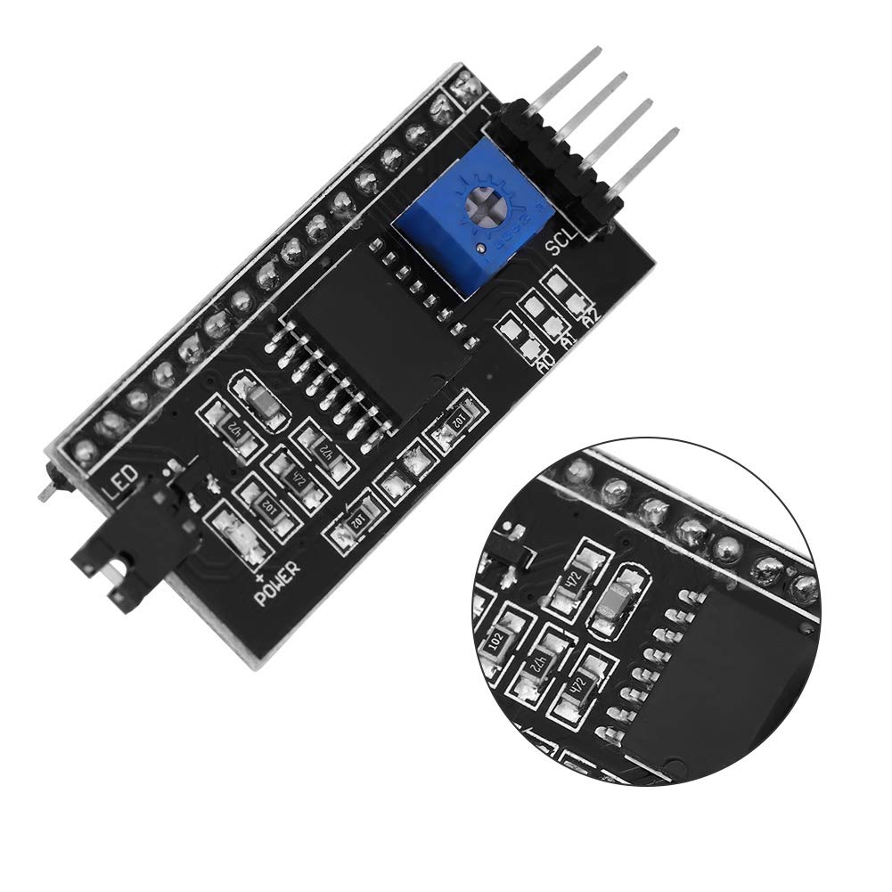 Placa Adaptador IIC/I2C YWBL-WH 5V Convertidor Módulo para 1602 LCD