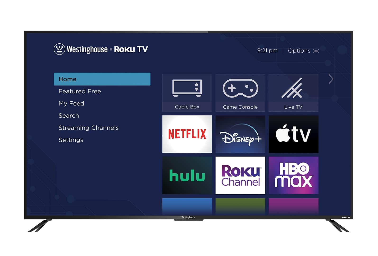 Televisión 4K UHD Smart TV Westinghouse 75 Pulgadas HDR con Airplay Alexa y Google Assistant Reacondicionado