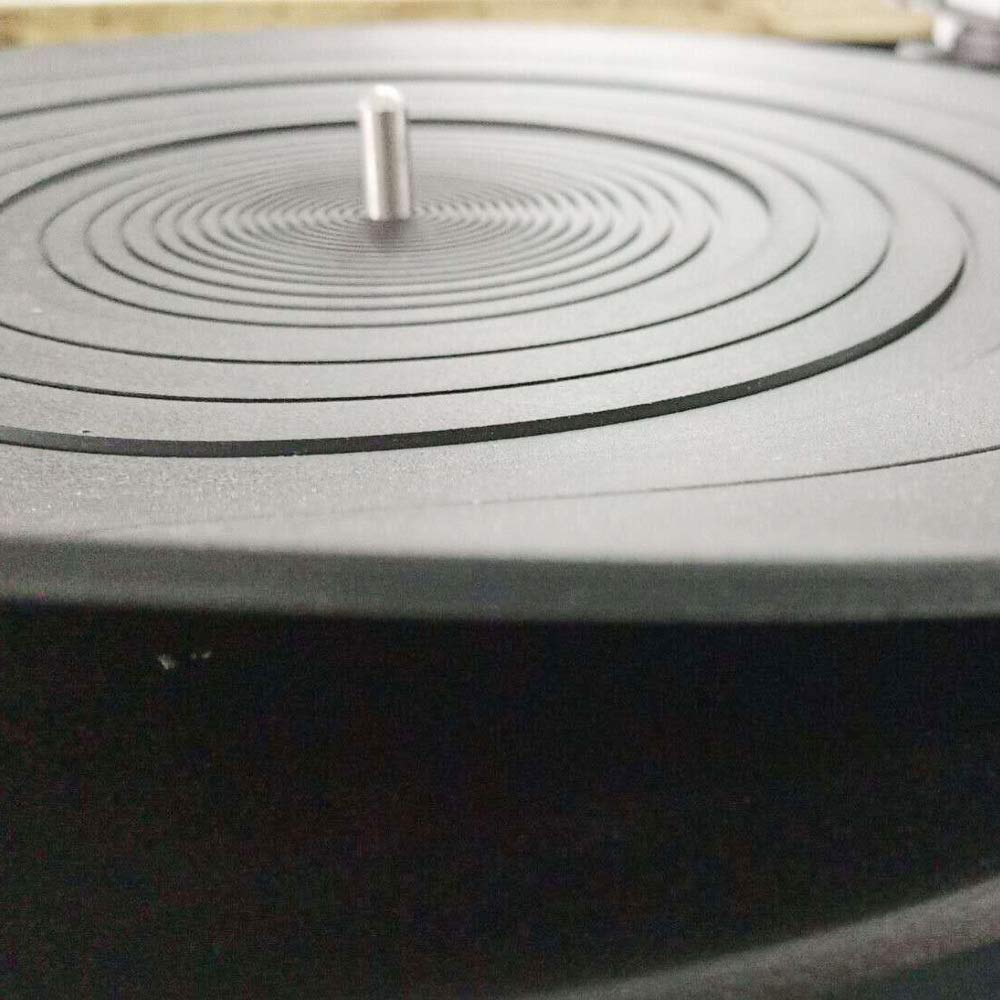 Ywhomal - Alfombrilla de silicona para tocadiscos de 12 pulgadas, Negro, 12 Inch Diameter