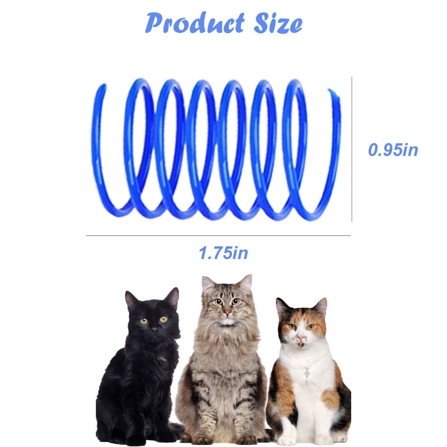 ISMARTEN - Muelles de plástico para gato, diseño de espiral, para gato, gato, mascotas, 60 unidades (color al azar)