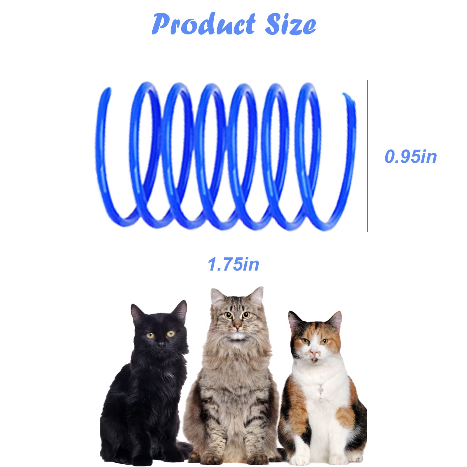 ISMARTEN - Muelles de plástico para gato, diseño de espiral, para gato, gato, mascotas, 60 unidades (color al azar)