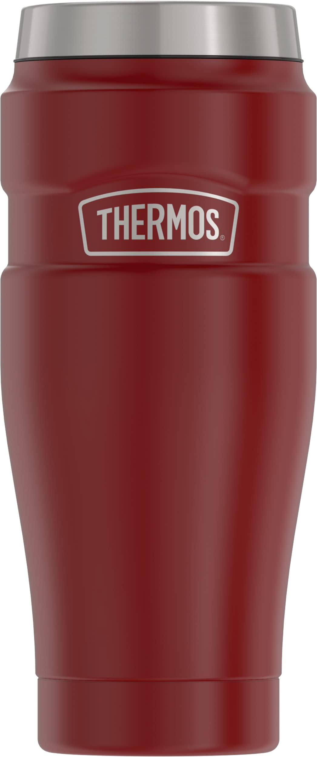 Vaso de Viaje Thermos Rojo Mate Aislamiento al Vacío Acero Inoxidable 16 Onzas