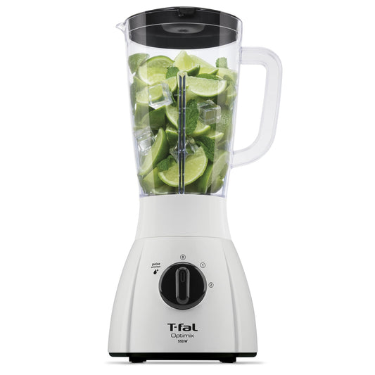 Licuadora T-fal Optimix 2 Velocidades, Blanca,Vaso Plastico 2L, 4 Cuchillas Zelkrom, LN2771MX