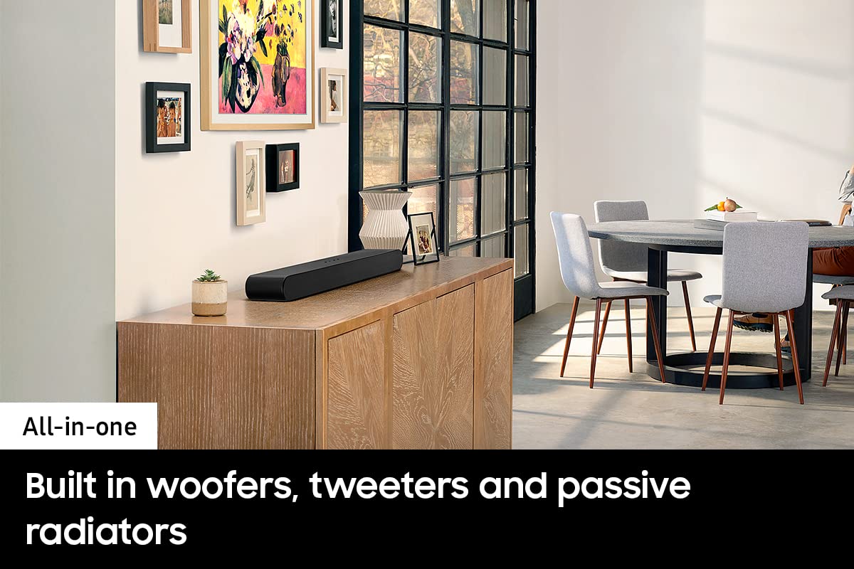 SAMSUNG HW-S60B Barra de Sonido de 3.1 Canales con Dolby Atmos, DTS Virtual:X Q Symphony, Sonido adaptativo, Modo de Juego, conexión Bluetooth, 2022