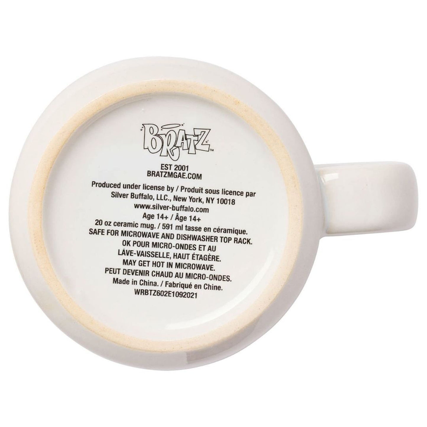 Taza de Cerámica Silver Buffalo Bratz Dolls Blanca con Yasmin, Sasha, Jade y Cloe