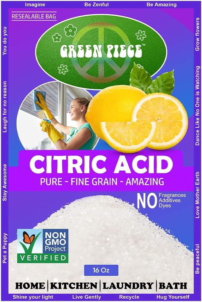 Green Piece® - Paquete de 12 filtros de destilador con 16 onzas de ácido cítrico (fabricado en Estados Unidos) - Destilador de agua perfecto para limpiar (12 unidades con ácido cítrico)