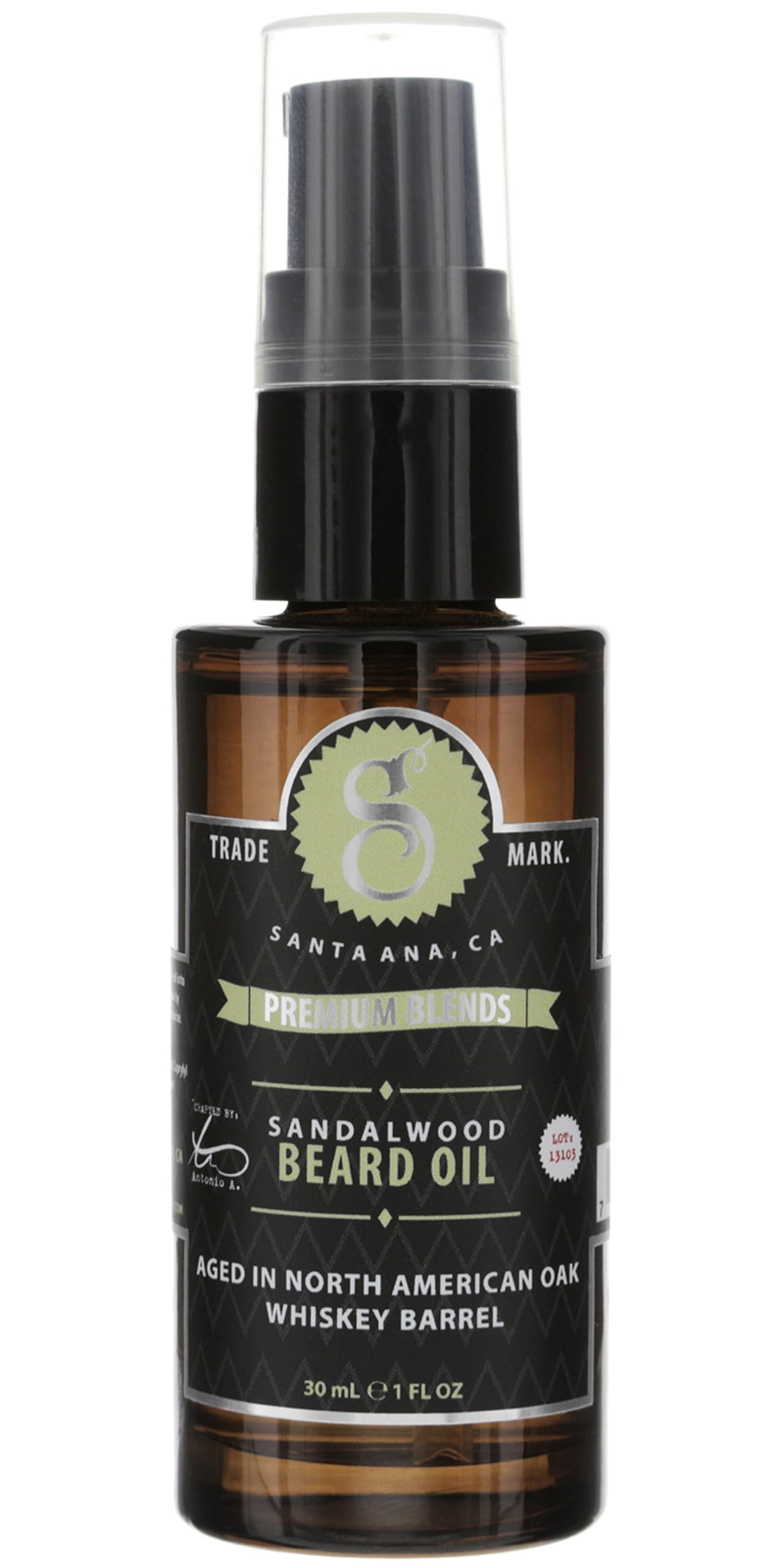Suavecito Aceite para barba de sándalo, 1 onza