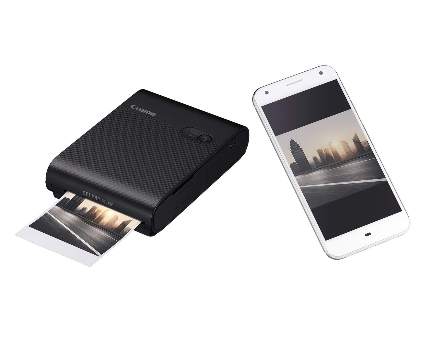 Canon SELPHY Square QX10 Impresora fotográfica compacta portátil, Impresora fotográfica instantánea, Compatible con Dispositivos móviles, AirPrint, Negro